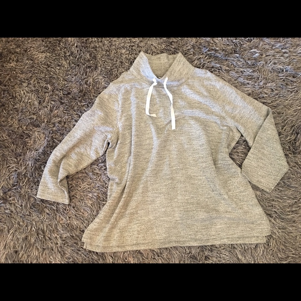 AVA & VIV ⭐️Cream/Gold Pullover w/Cowl Neck - Picture 3 of 8